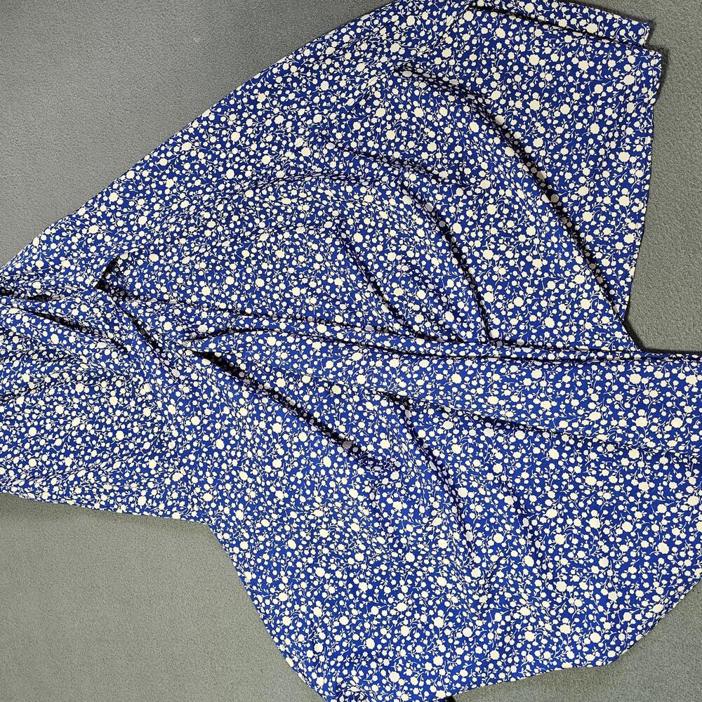 Vici Strapless Dress Small Tube Top Boutique Beachy Maxi Blue Ruffle Boho - Picture 5 of 7